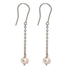 Load image into Gallery viewer, 9K Rose Gold &amp; Pink Pearl Ladies Drop Earrings - Pobjoy Diamonds