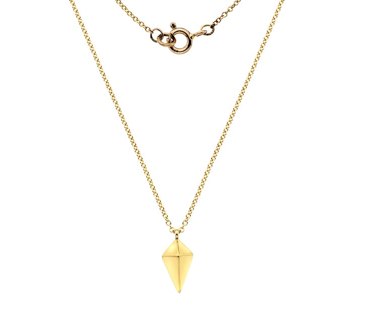 9K Yellow Gold Kite Pendant Necklace-Pobjoy