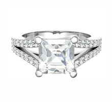 Load image into Gallery viewer, 950 Platinum Split Shoulder 1.40 CTW Princess Cut Diamond Ring - G/VS2 - Pobjoy Diamonds