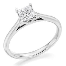 Load image into Gallery viewer, 950 18K White Gold 0.60 Carat Princess Cut Solitaire