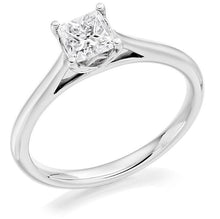 Load image into Gallery viewer, 950 Platinum 0.60 Carat Princess Cut Solitaire 