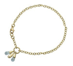 9K Yellow Gold Adjustable Ladies Raindrop Bracelet - Pobjoy Diamonds