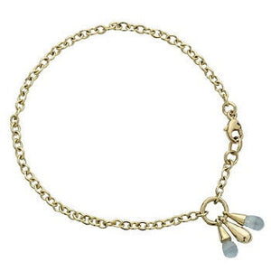 9K Yellow Gold Adjustable Ladies Raindrop Bracelet - Pobjoy Diamonds