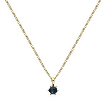 9K Gold Ladies Sapphire Pendant Necklace - Pobjoy Diamonds