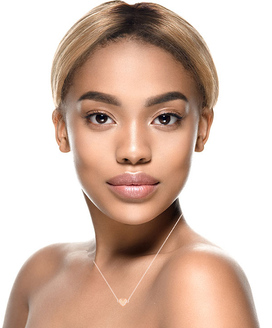 9 Carat Rose Gold Single Heart & Neck Chain - Pobjoy Diamonds