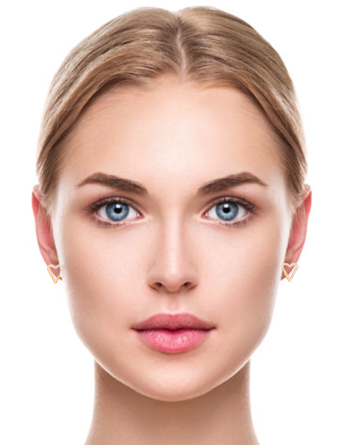 9K Rose Gold Elongated Heart Shape Earrings - Pobjoy Diamonds