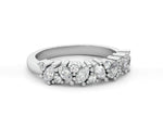 Platinum Round & Pear Diamond Cocktail Ring 1.00 Carat