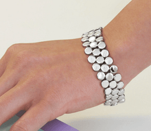 Load image into Gallery viewer, Handmade Medium Chunky Sterling Silver Disc Ladies Bracelet - Pobjoy Diamonds