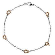 Load image into Gallery viewer, 9K White &amp; Rose Gold WIth Curb Links Ladies Bracelet - Pobjoy Diamonds