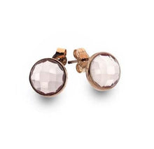 Load image into Gallery viewer, 9K Rose Gold &amp; Rose Quartz Ladies Stud Earrings - Pobjoy Diamonds
