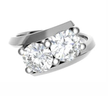 Load image into Gallery viewer, 18K Gold 2.00 Carat Twin Diamond Set Engagement Ring - F/VS2 - Pobjoy Diamonds