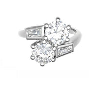 Load image into Gallery viewer, 18K Gold 1.60 Carat Four Diamond Set Engagement Ring - F/VS2 - Pobjoy Diamonds