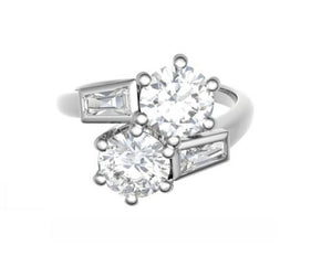 18K Gold 1.60 Carat Four Diamond Set Engagement Ring - F/VS2 - Pobjoy Diamonds