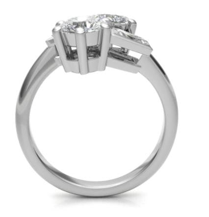 18K Gold 3.00 Carat Four Diamond Set Engagement Ring - F/VS2 - Pobjoy Diamonds