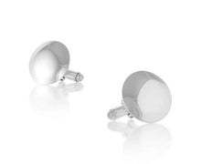 Load image into Gallery viewer, Sterling Silver Domed Round Bar Cufflinks - Pobjoy Diamonds