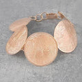 Handmade Rose Gold On Silver Shield Bracelet - Pobjoy Diamonds