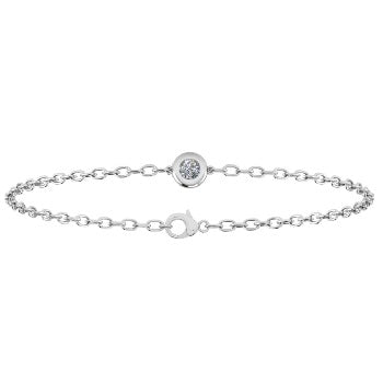 18K White Gold 1.20 Carat Diamond Bracelet F/VS1
