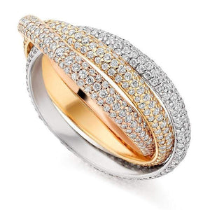 18K Gold 2.00 CTW Diamond Russian Full Eternity Ring - Pobjoy Diamonds