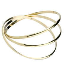 Load image into Gallery viewer, 9K Yellow Gold Three Piece D-Shaped Russian Bangle