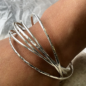 Handmade Sterling Silver Russian Style Bangle