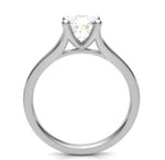 950 Platinum Split Shoulder 1.00 Carat Round Brilliant Cut Solitaire Diamond Ring - G/VS1 - Pobjoy Diamonds