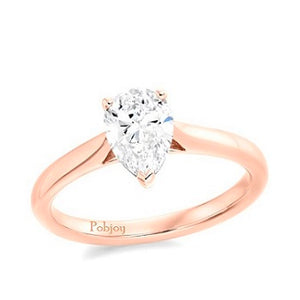 1.25 Carat Pear Cut Lab Grown Diamond Ring E/VS1