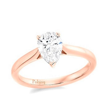 1.25 Carat Pear Cut Lab Grown Diamond Ring E/VS1