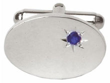 Load image into Gallery viewer, 925 Sterling Silver &amp; Blue Sapphire Cufflinks - Pobjoy Diamonds