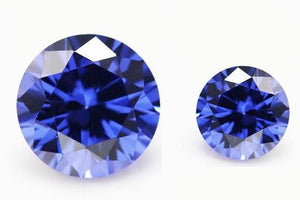 950 Platinum 2.00 Carat Lab Grown Diamond & Sapphire Trilogy Ring - F/VS1 - Pobjoy Diamonds