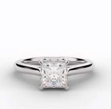 Load image into Gallery viewer, Segovia Four Prong Princess Cut Diamond Ring 1.00 To 3.00 Carat - Pobjoy Diamonds