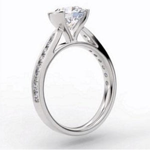 18K Gold 1.26 Carat Round Brilliant Cut Solitaire Diamond & Shoulders Engagement Ring  G/VS2 - Pobjoy Diamonds