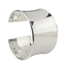 Load image into Gallery viewer, Sterling Silver Broad Cuff Bevelled Edge Bangle - Pobjoy Diamonds