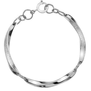 Sterling Silver Three Piece Ladies Textured Bracelet - Pobjoy Diamonds