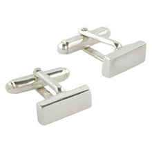 Load image into Gallery viewer, Sterling Silver Ingot Bar Cufflinks - Pobjoy Diamonds