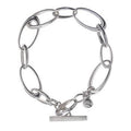 Sterling Silver Wide Link T-Bar Bracelet - Pobjoy Diamonds