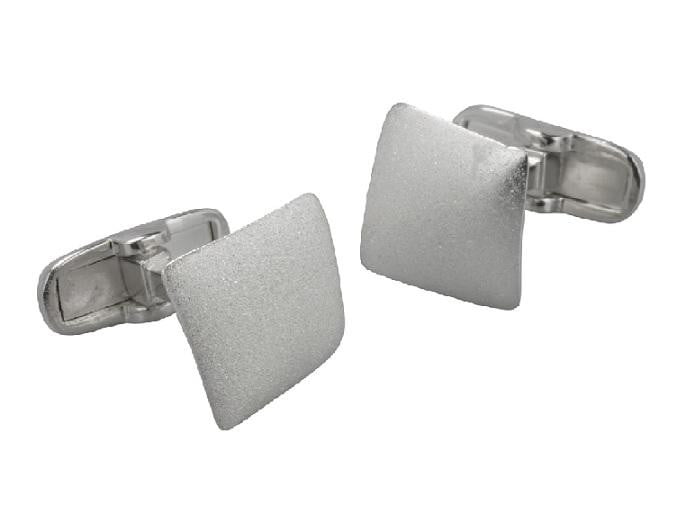 Silver Matt Finish Cufflinks - Pobjoy Diamonds
