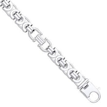 Load image into Gallery viewer, Sterling Silver Men&#39;s Wide Link Heavyweight Bracelet - Pobjoy Diamonds