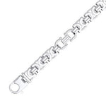 Sterling Silver Men's Wide Link Heavyweight Bracelet - Pobjoy Diamonds