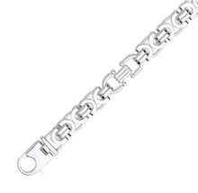 Load image into Gallery viewer, Sterling Silver Men&#39;s Wide Link Heavyweight Bracelet - Pobjoy Diamonds