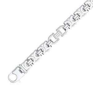 Sterling Silver Men's Wide Link Heavyweight Bracelet - Pobjoy Diamonds
