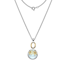 Load image into Gallery viewer, Sterling Silver Aqua Chalcedony Drop Pendant &amp; Necklace - Pobjoy Diamonds