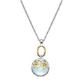 Sterling Silver Aqua Chalcedony Drop Pendant & Necklace - Pobjoy Diamonds