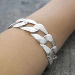 Handmade Sterling Silver Over Wide Curb Bracelet - Pobjoy Diamonds