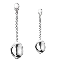 Load image into Gallery viewer, Sterling Silver Blob Drop Earrings - Pobjoy Diamonds