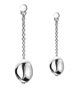 Sterling Silver Blob Drop Earrings - Pobjoy Diamonds