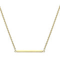 9K Gold Smooth Finished Bar Ladies Pendant Necklace - Pobjoy Diamonds