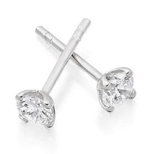 Load image into Gallery viewer, Round Brilliant Cut Solitaire Diamond Stud Earrings 0.50 Carat D-E/VS-Pobjoy Diamonds