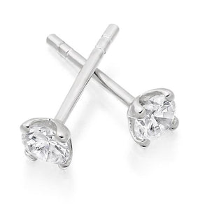 Round Brilliant Cut Solitaire Diamond Earrings 0.50 Carat G/H-SI