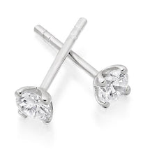 Load image into Gallery viewer, Round Brilliant Cut Solitaire Diamond Stud Earrings 0.50 Carat D-E/VS-Pobjoy Diamonds