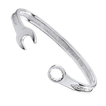 Silver 2025 spanner bracelet